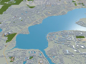 Jacksonville city Florida USA 80km 3D Model
