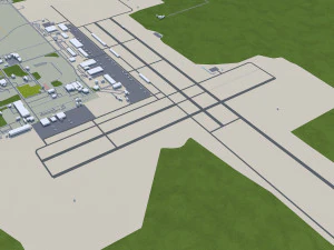 Jacksonville city Florida USA 80km 3D Model