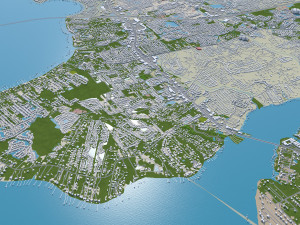 Jacksonville city Florida USA 80km Modèle 3D