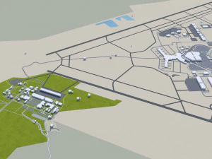 Jacksonville city Florida USA 80km 3D Model