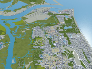 Jacksonville city Florida USA 80km Modèle 3D