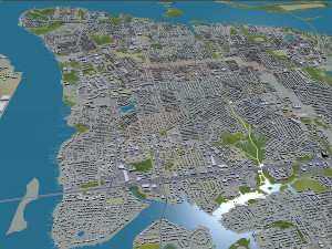 Jacksonville city Florida USA 80km Modèle 3D