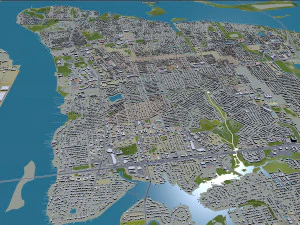 Jacksonville city Florida USA 80km 3D Model
