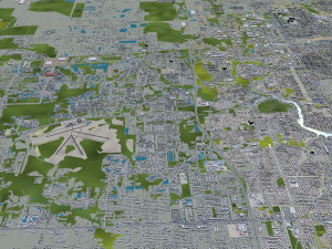 Jacksonville city Florida USA 80km Modèle 3D