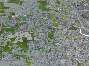 Jacksonville city Florida USA 80km 3D Model