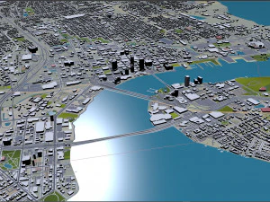 Jacksonville city Florida USA 80km 3D Model