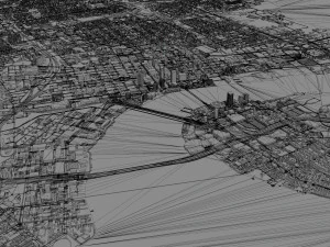 Jacksonville city Florida USA 80km 3D Model