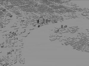 Jacksonville city Florida USA 80km 3D Model