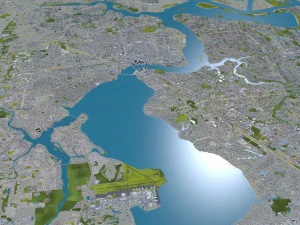 Jacksonville city Florida USA 80km 3D Model