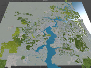 Jacksonville city Florida USA 80km Modèle 3D