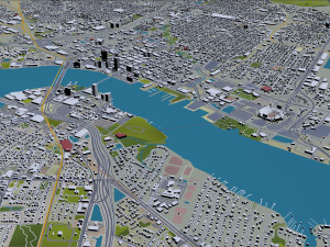 Jacksonville city Florida USA 80km Modèle 3D