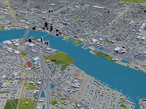 Jacksonville city Florida USA 80km 3D Model