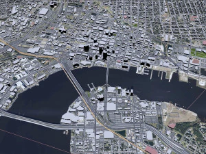 Jacksonville city Florida USA 80km 3D Model
