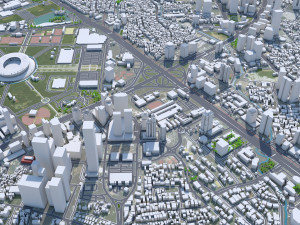 Jakarta city Indonesia 50km 3D Модель