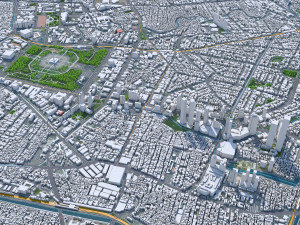 Jakarta city Indonesia 50km 3D Модель