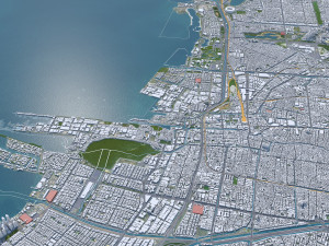 Jakarta city Indonesia 50km 3D Модель