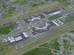 Jakarta city Indonesia 50km 3D Модель