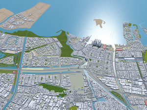Jakarta city Indonesia 50km 3D Модель