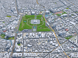 Jakarta city Indonesia 50km 3D Модель