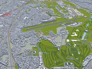 Jakarta city Indonesia 50km 3D Модель