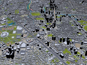Jakarta city Indonesia 50km 3D Модель