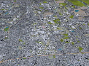Jakarta city Indonesia 50km 3D Модель