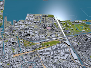 Jakarta city Indonesia 50km 3D Модель