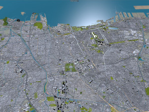 Jakarta city Indonesia 50km 3D Модель