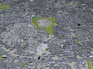 Jakarta city Indonesia 50km 3D Модель