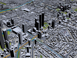 Jakarta city Indonesia 50km 3D Модель