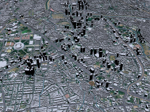 Jakarta city Indonesia 50km 3D Модель