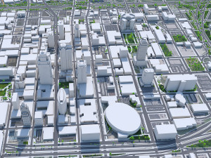 Kansas City Missouri USA 80km 3D Model