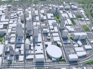 Kansas City Missouri EUA 80 km Modelo 3D