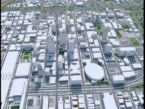 Kansas City Missouri USA 80km 3D Model