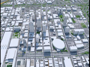 Kansas City Missouri EUA 80 km Modelo 3D