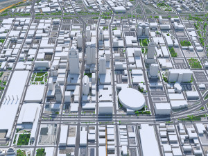 Kansas City Missouri USA 80km 3D Model