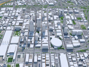 Kansas City Missouri EUA 80 km Modelo 3D