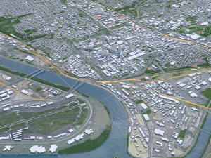 Kansas City Missouri EUA 80 km Modelo 3D