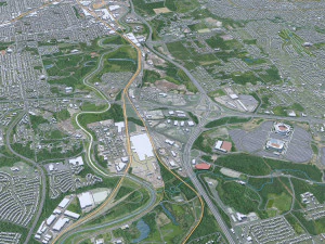 Kansas City Missouri EUA 80 km Modelo 3D
