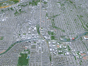 Kansas City Missouri EUA 80 km Modelo 3D