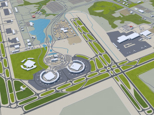 Kansas City Missouri USA 80km 3D Model