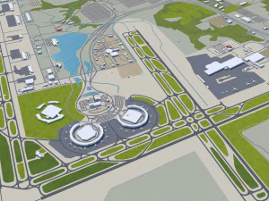 Kansas City Missouri EUA 80 km Modelo 3D