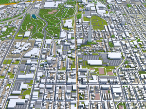 Kansas City Missouri USA 80km 3D Model