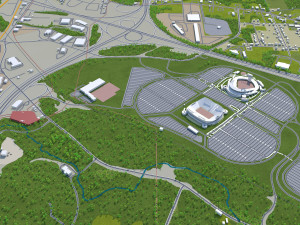 Kansas City Missouri USA 80km 3D Model