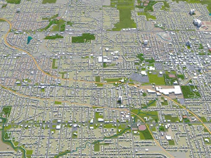 Kansas City Missouri EUA 80 km Modelo 3D