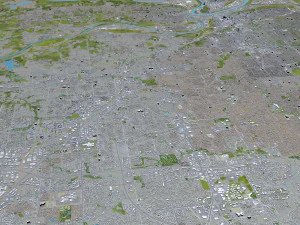 Kansas City Missouri EUA 80 km Modelo 3D