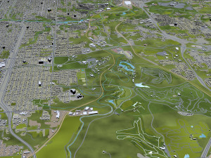 Kansas City Missouri USA 80km 3D Model