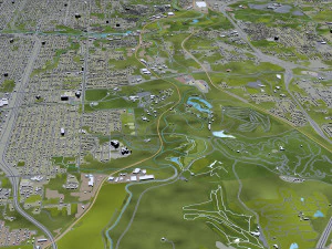 Kansas City Missouri EUA 80 km Modelo 3D