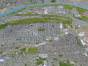 Kansas City Missouri EUA 80 km Modelo 3D