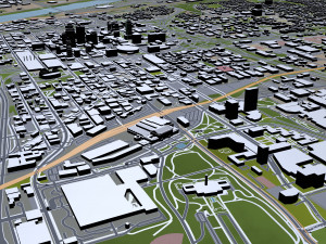 Kansas City Missouri USA 80km 3D Model